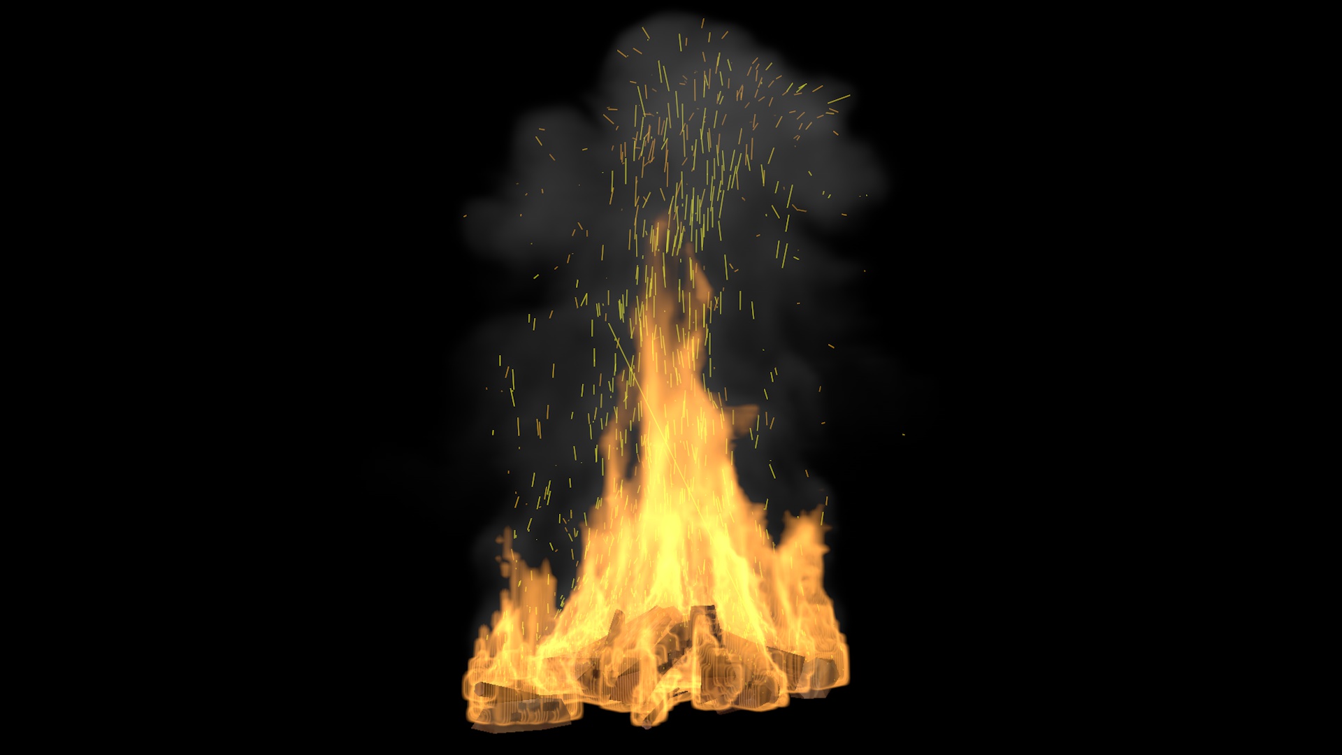 fumefx 结合 TP 粒子 制作篝火