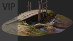 3Dmax场景手绘贴图 画凡：小桥流水